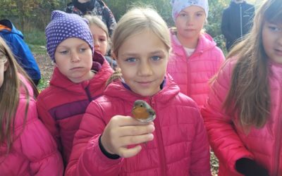 Ptáčci kolem školy, 18. 10. 2022, 3. ročník + MŠ Nedabyle