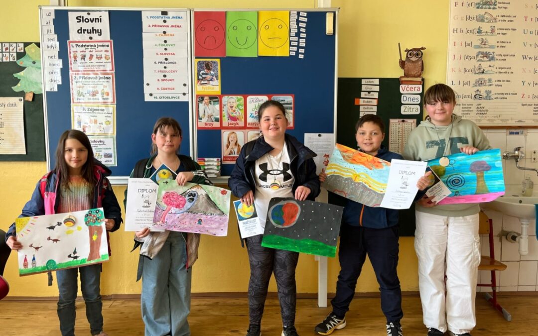 Vrátecký Picasso – výtvarná soutěž (téma: Ztracený kousek světa…), 9. 4. 2025, vybraní žáci