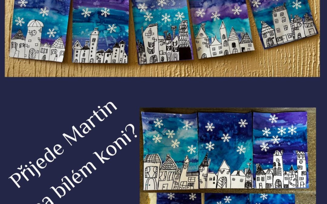 sv. Martin, 14. 11. 2025, Nová Ves, spolupráce MŠ Nová Ves a ZŠ a MŠ Nedabyle